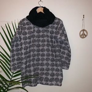 Tree of Life Cowl Neck Yoga Pullover